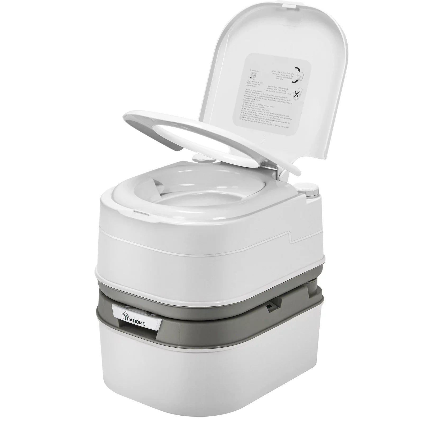 Portable Toilet, 6.34 Gallon Camping  Porta Potty , Outdoor  Toilet with Level Indicator, Rotating Spout