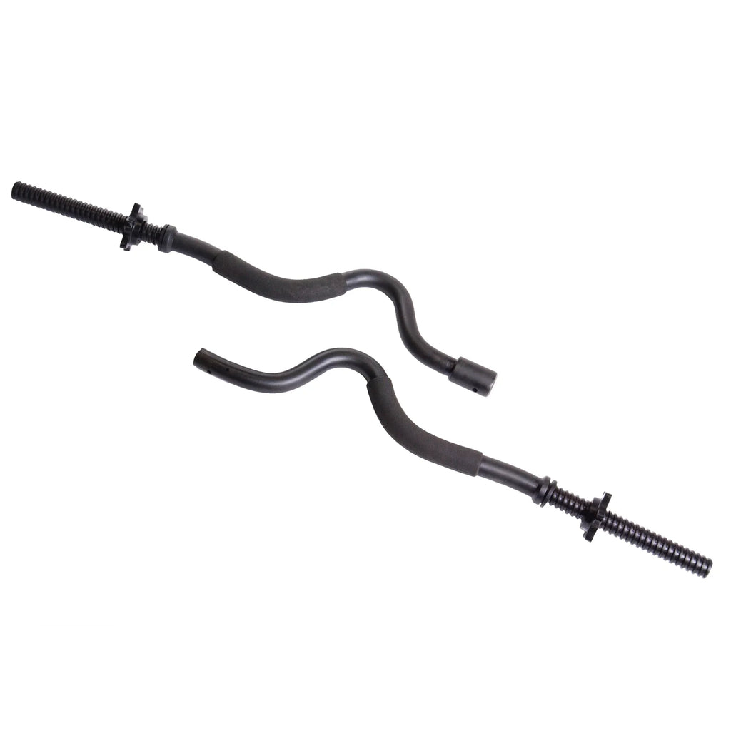 Barbell Standard Combo Curl Weight Bar with 40 lb Cast Iron Weight Plate Set