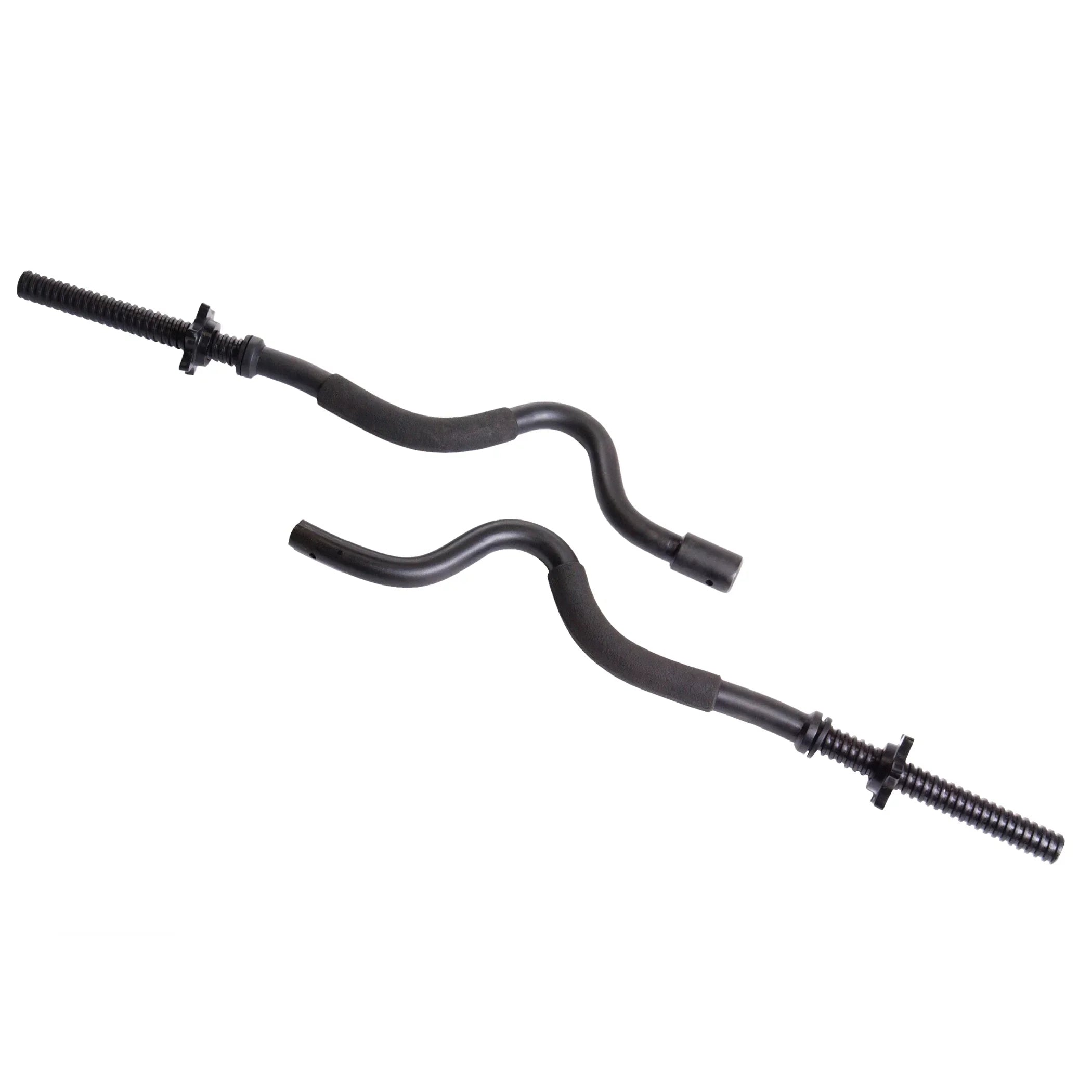 Barbell Standard Combo Curl Weight Bar with 40 lb Cast Iron Weight Plate Set