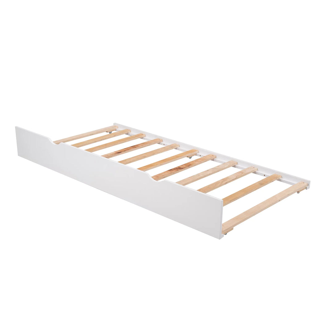 Merax Solid Wood Captain Bed with Trundle and Drawers, Twin, Multiple Colors