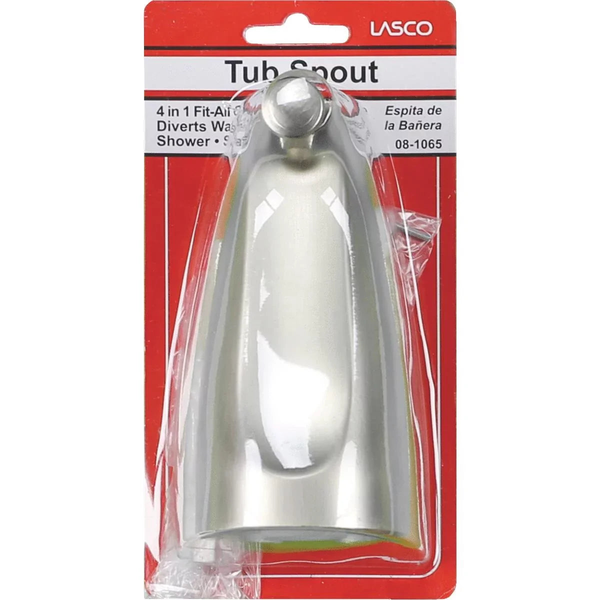Larsen Supply 08-1065 Satin Nickel Universal Style Bath Tub Diverter Spout