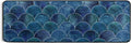 Kitchen Rugs and Mats Non-Skid Washable Runner Rugs Fish Scale Ocean Wave Japanese Long 72x24 inch for Floor Cushioned Hallway Entryway Indoor 2x6