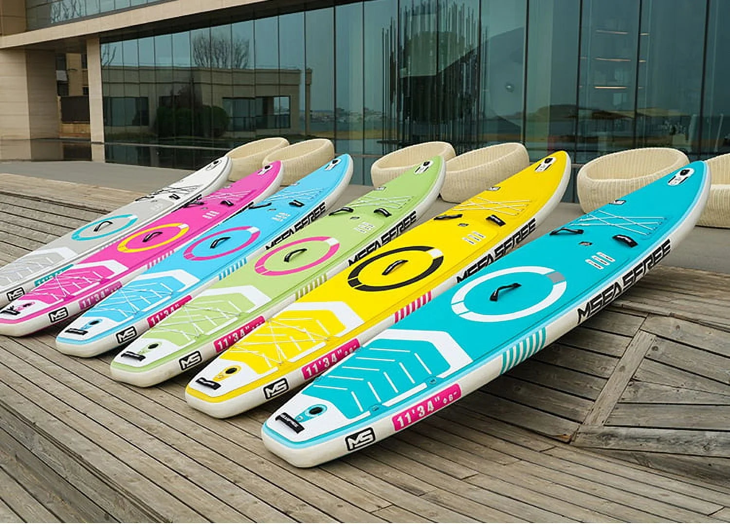 Inflatable Stand Up Paddle Board(6In Thick)with Premium  Accessories & Backpack, Wide Stance, Bottom Fin for Paddling, Paddle, Leash, Surf Control, Non-Slip Deck for Youth & Adult(White)