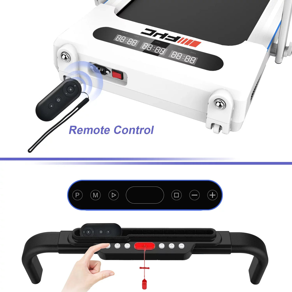 Dcenta  2 in 1 Under Desk Treadmill - 2.5  Folding Treadmill for Home, Installation-Free Foldable Treadmill Compact Electric Running Machine, Remote Control &  Display Walking Running Joggi