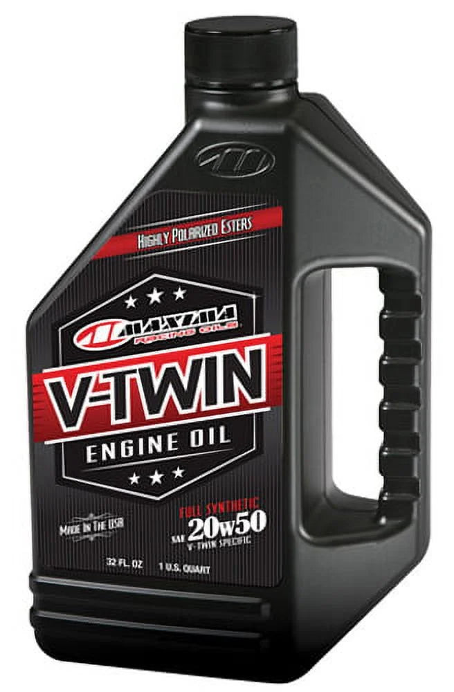 Maxima 30-11901 Full Synthetic -Twin Engine Oil - 20W50 - 1qt.