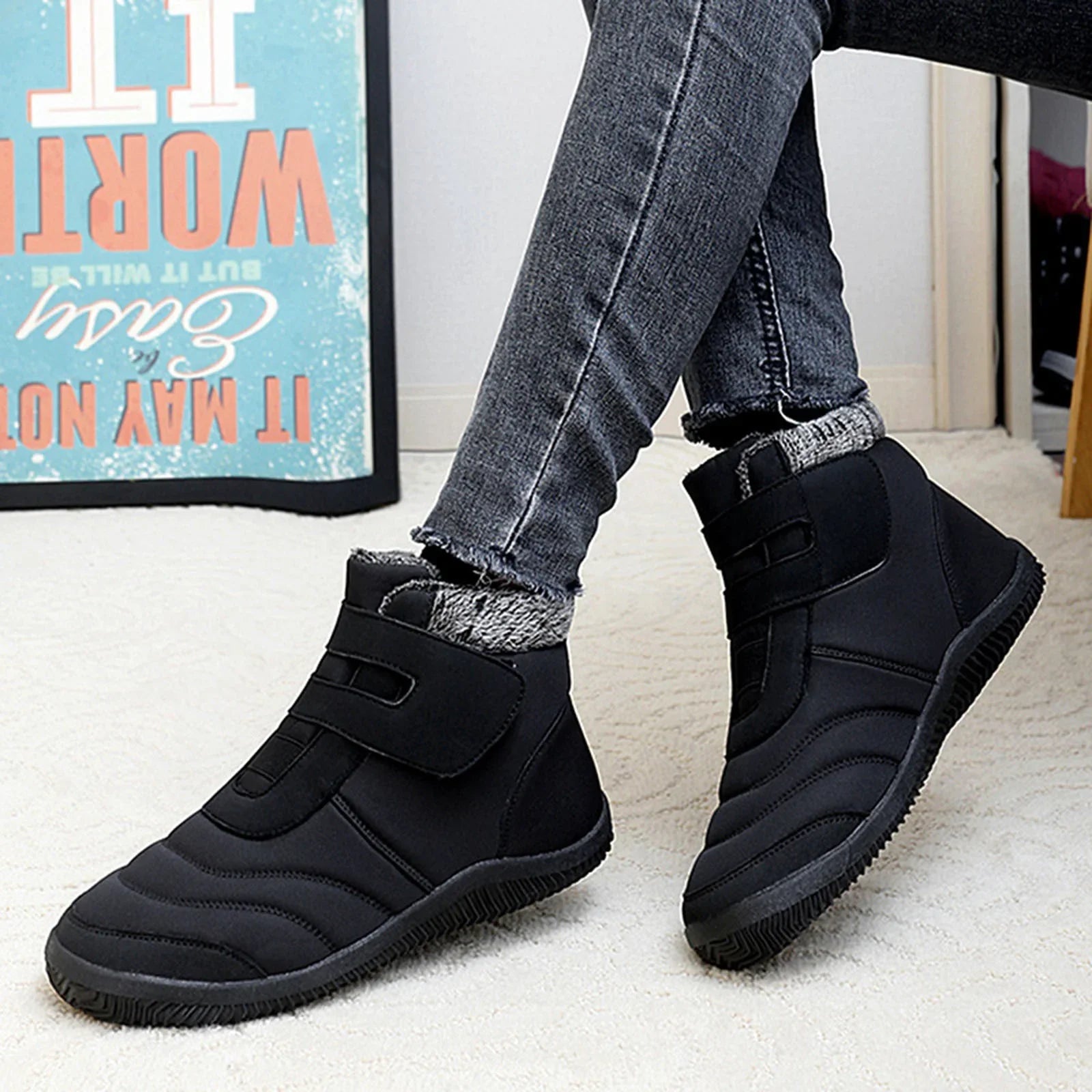 Women's Winter Plus Cotton Thickened High Top Casual Cotton Boots Outdoor Fashion Warm Snow Boots Winter Snow Boots Women Water Proof Snow Boots for Women Size 12 Wide Width Women's Snow Boots Size 12