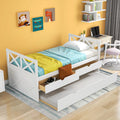Merax Solid Wood Captain Bed with Trundle and Drawers, Twin, Multiple Colors