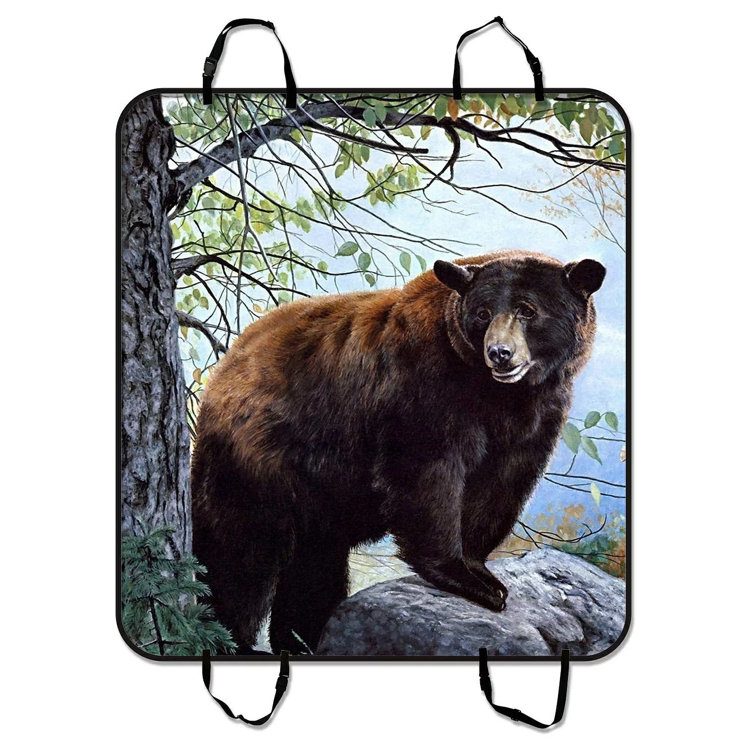 Bear Forest Nature Pet Car Seat Cover Dog Car Seat Mat Hammock Cargo Mat Trunk Mat For Cars Trucks and  54x60 inches