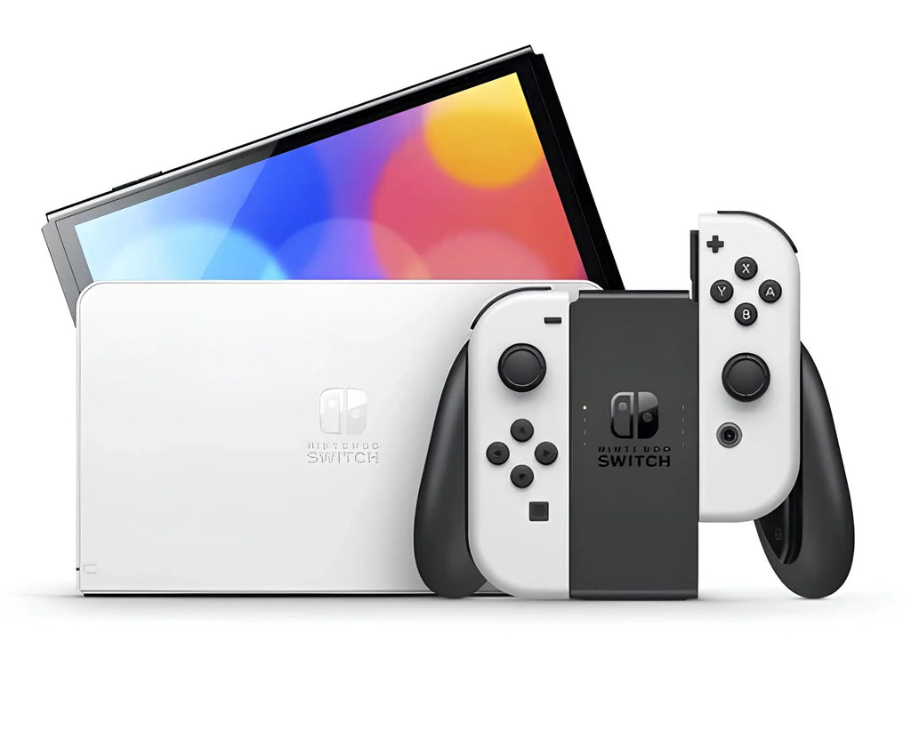 Nintendo Switch  White - Mario Kart 8 Deluxe - Character Group Luigi, Peach + 128GB Card & More