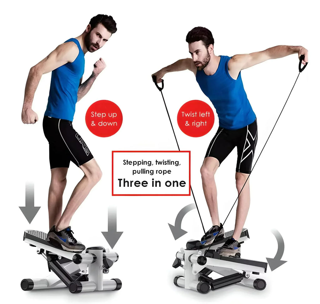 Steppers for Exercise at Home, Stair Stepper with Resistance Bands for Home Fitness, Mini Stepper with 331  Loading Capacity, Stepper Portable Home Workout Exercise Equipment