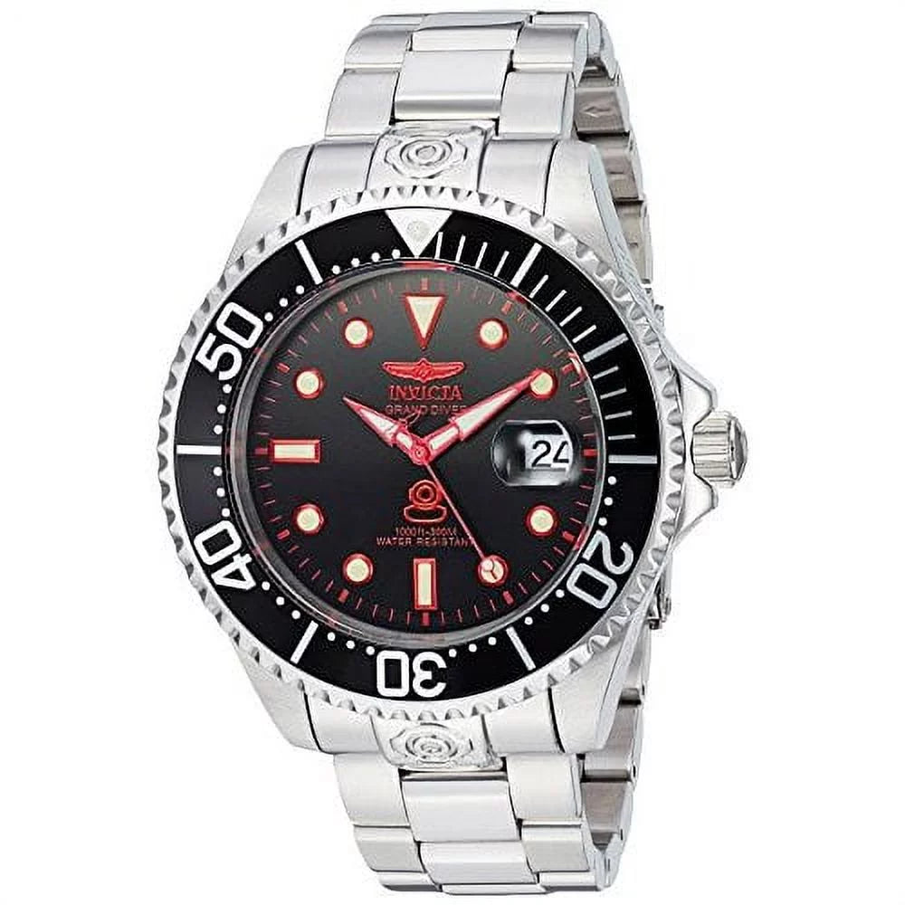 Invicta Men's   Steel Bracelet & Case Automatic Black Dial Analog Watch 24764