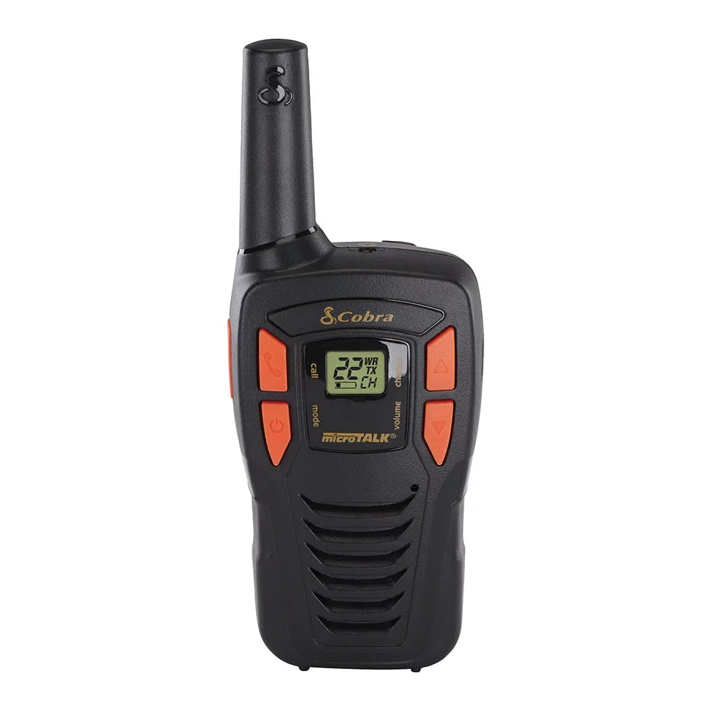 Cobra  Compact Walkie Talkies for Adults - Rechargeable, Lightweight, 22 Channels, Long Range 16-Mile Two-Way Radio Set