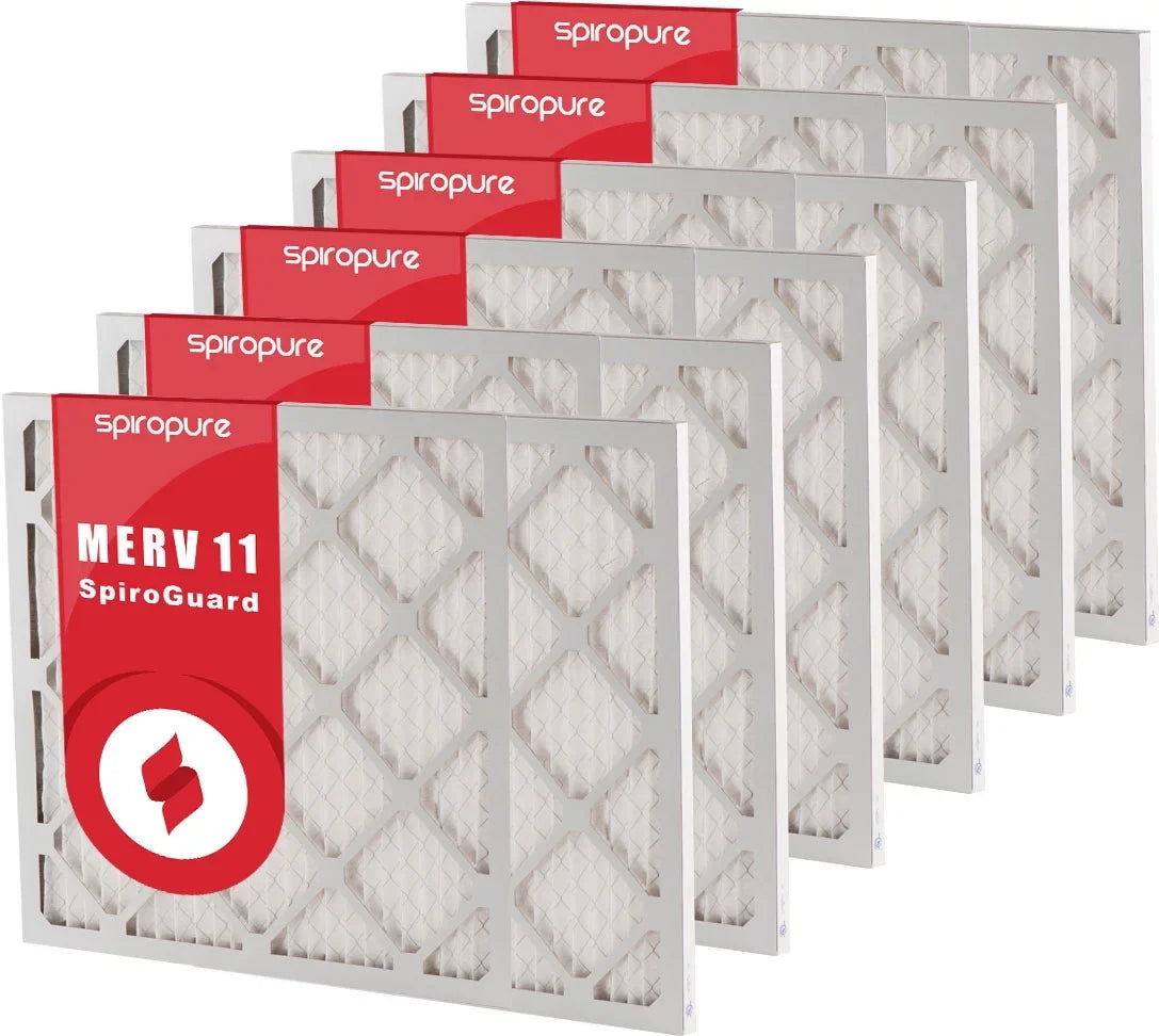 SpiroPure 8.88x33.75x1  11 Pleated Filter Air Filters - Made in  (6 Pack)