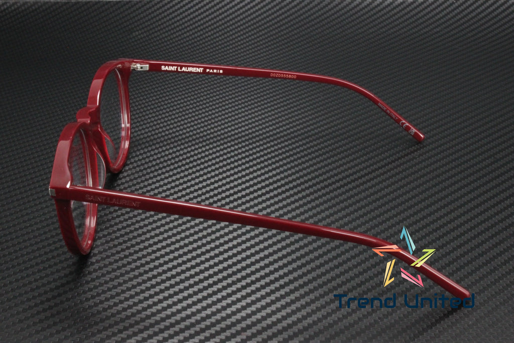 106 011 Round Oval Panthos Burgundy 50 mm Unisex Eyeglasses