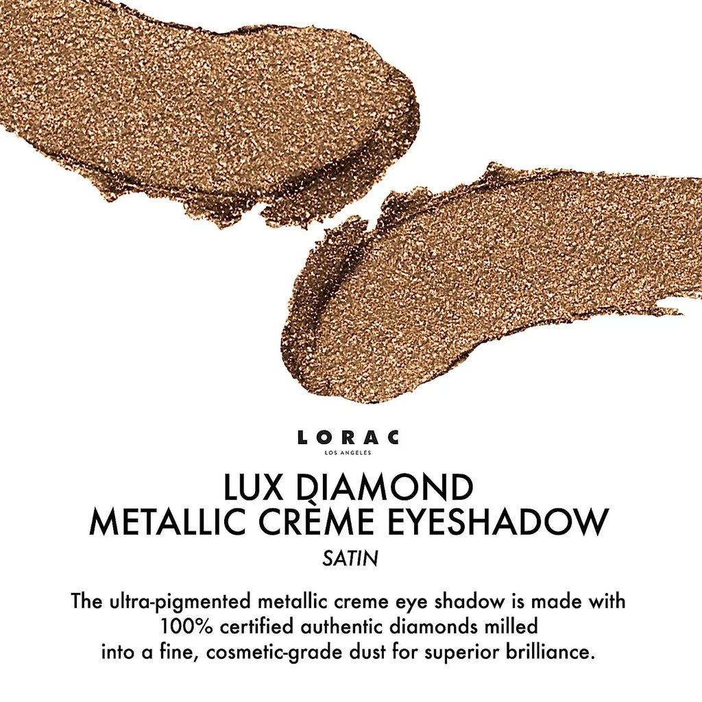 Lux Diamond Crème Eye Shadow | Metallic Shimmer Eyeshadow Powder | Satin Gold
