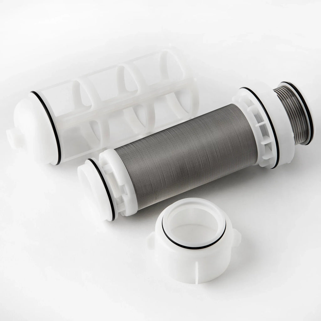 iSpring  Reusable Spin Down Sediment Filter Replacement Cartridge with Scrapper and Seal Cover for  Series, 50 Micron, White