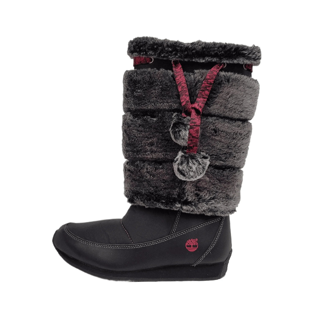 Timberland Preschool Youth Winterberry Tall Fur Medium Boot Black 59794 size 2.5