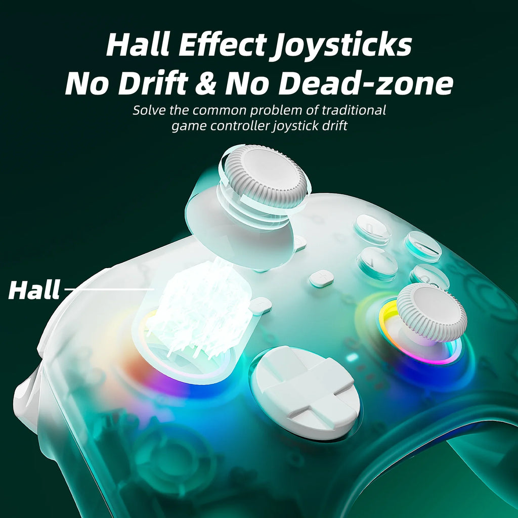 Super Mario Party Game Disc and Upgraded Switch Pro Controller for Nintendo Switch///Android/Steam with Hall Effect Joysticks & Triggers Green