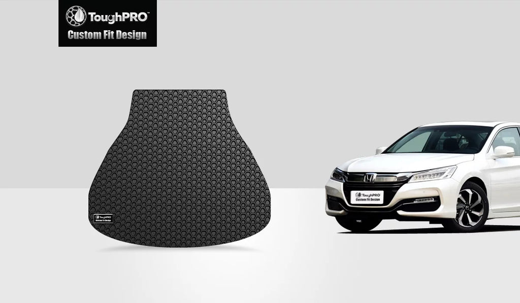 ToughPRO - Trunk Mat Compatible with  Accord - All Weather Heavy Duty (Made in ) - Black Rubber - 2016