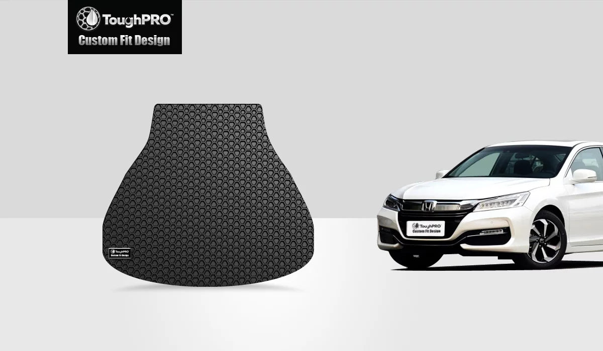 ToughPRO - Trunk Mat Compatible with  Accord - All Weather Heavy Duty (Made in ) - Black Rubber - 2016