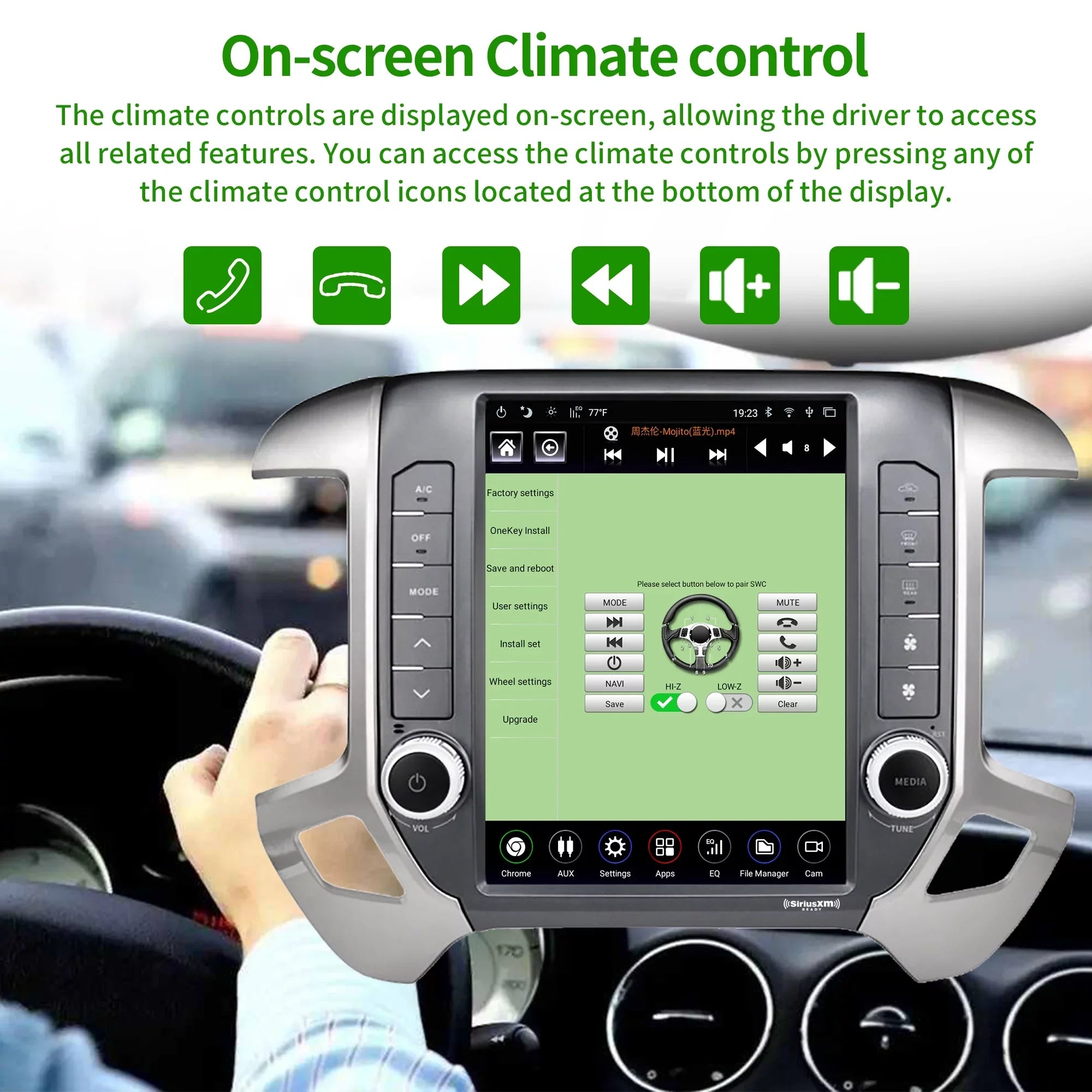 Linkswell Gen5 -style 12.1 inch Car SirusXm Raido Stereo for Chevrolet Silverado 2014-2021  2014-2019 Touch Screen Navigator Android Truck Replacement  radio 4G+64G Apple Carplay Auto