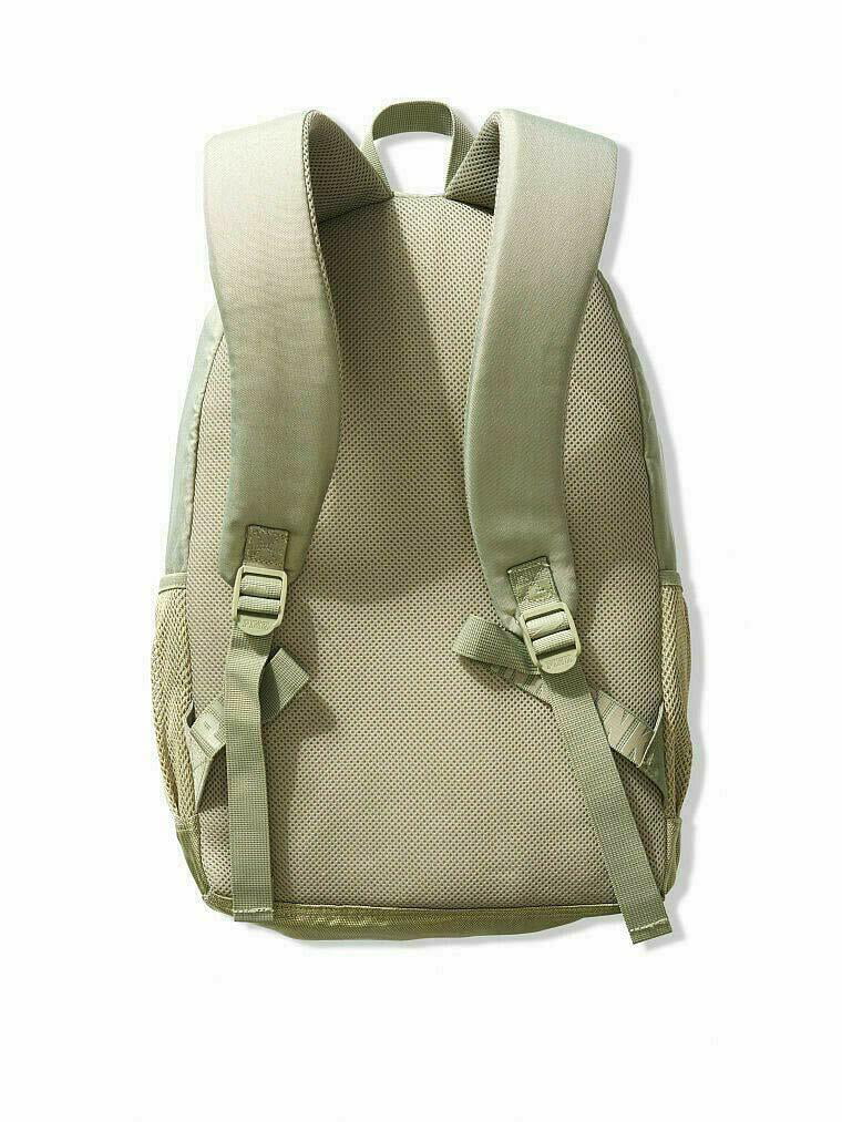 Victoria's Secret Pink Collegiate Backpack School Book Bag Shale Green New