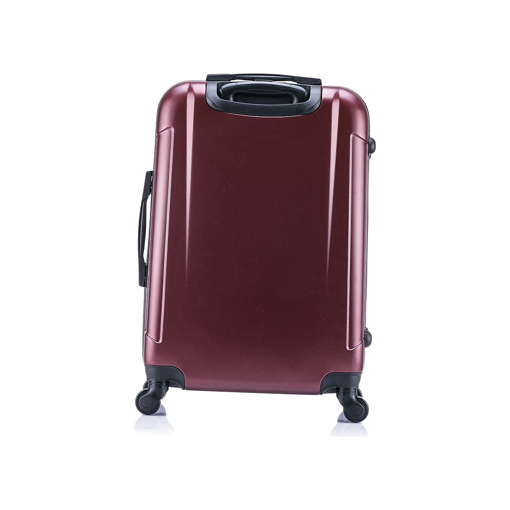InUSA Pilot Large Plastic 4-Wheel Spinner Luggage Wine (-)