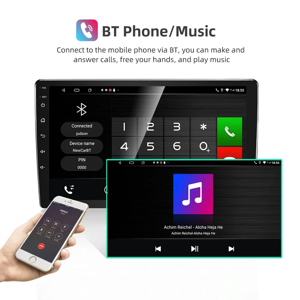 Double Din Car Stereo Apple Carplay for Honda  2007-2011 with 9" Touch Screen Radio with Backup Camera