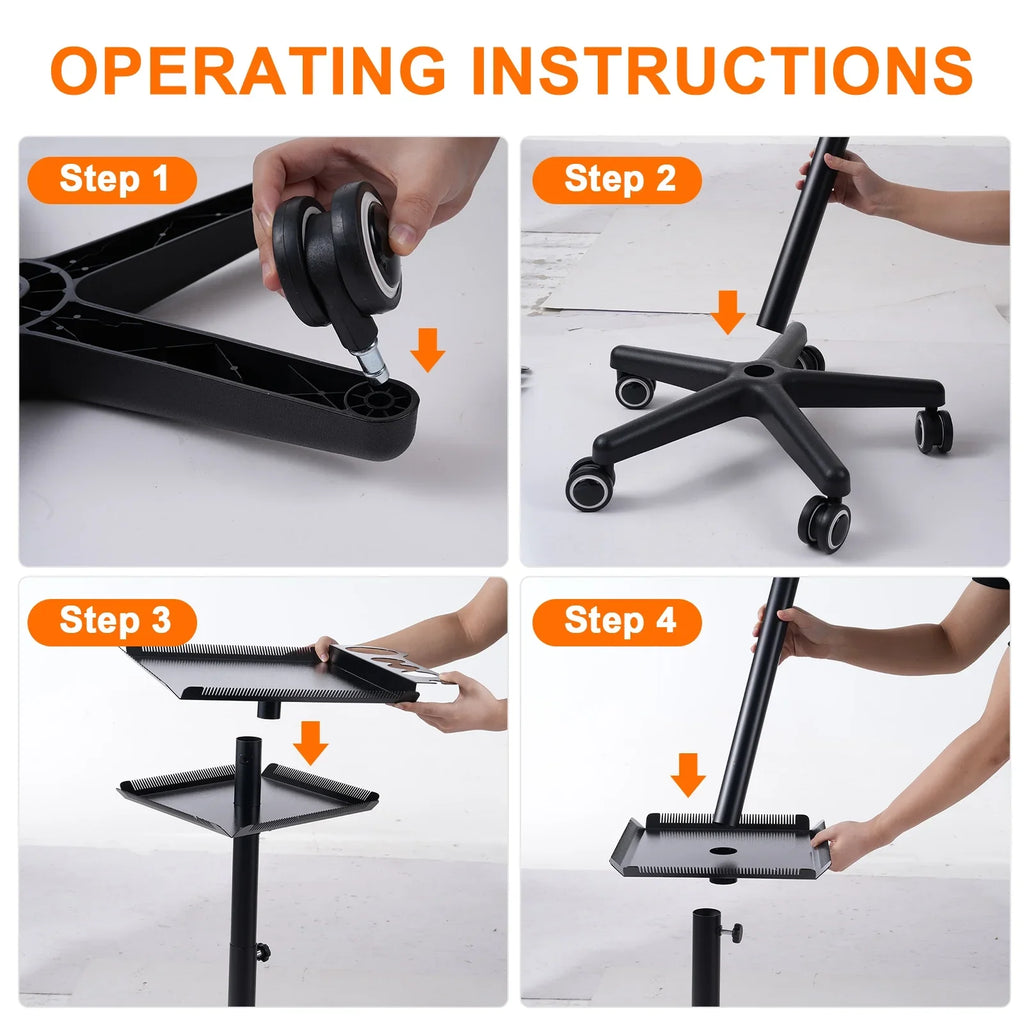 Bestauty Trolley,Salon Stand Salons Stand Movable Station Hair Cart Station Movable Cart Salon Hair Stylist 2 Adjustable Salon Beauty Salon Clinic Salon Cart Beauty Salon Station On Salon Clinic Spa