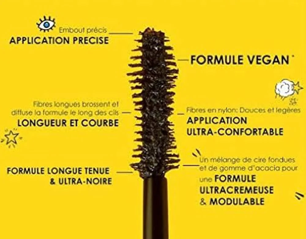 Sephora Collection Size Up Mascara, Waterproof, Immediate Supersized Volume, 01 Ultra Black 14 Ml 0.47 Fl.Oz