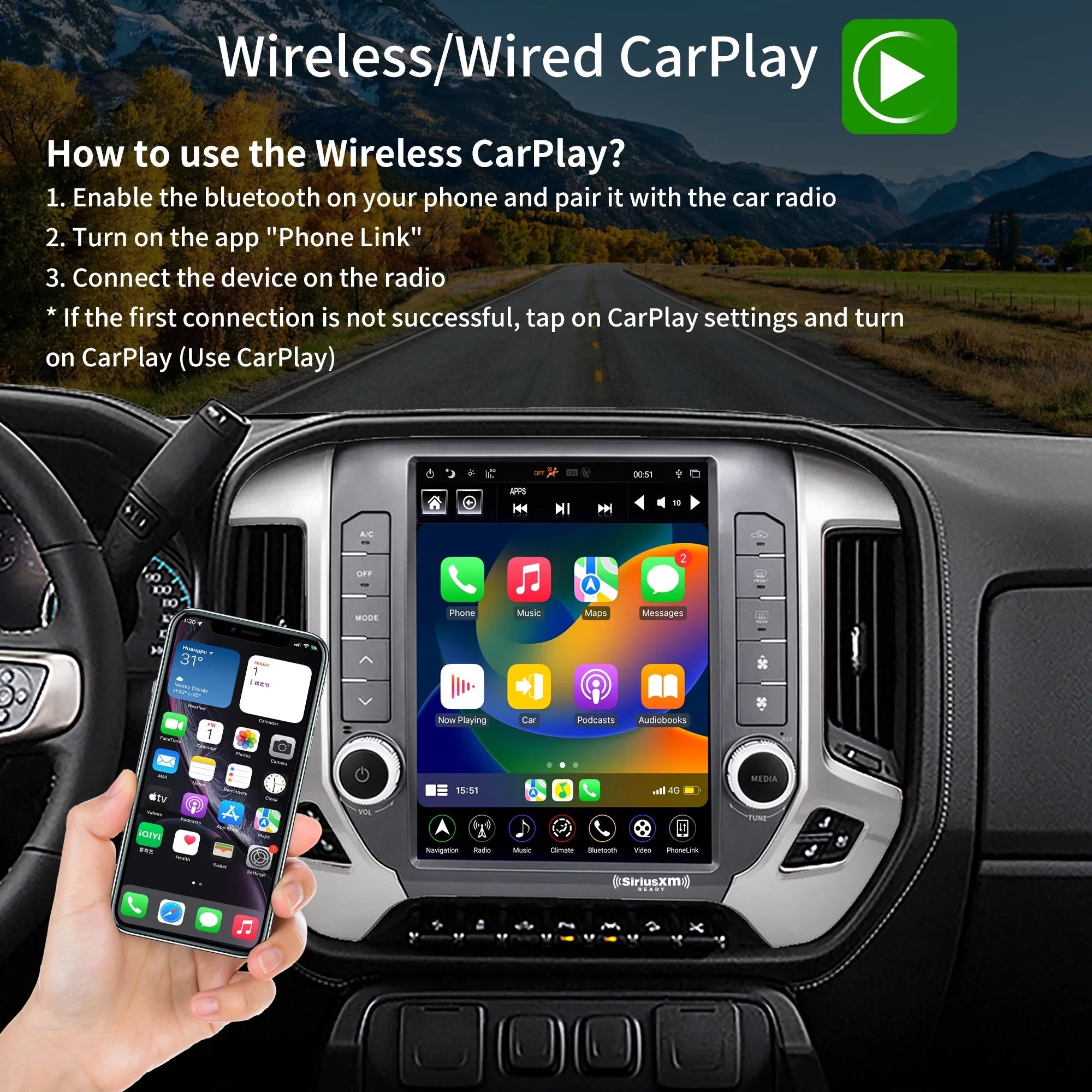 Linkswell Gen5 -style 12.1 inch Car SirusXm Raido Stereo for Chevrolet Silverado 2014-2021  2014-2019 Touch Screen Navigator Android Truck Replacement  radio 4G+64G Apple Carplay Auto