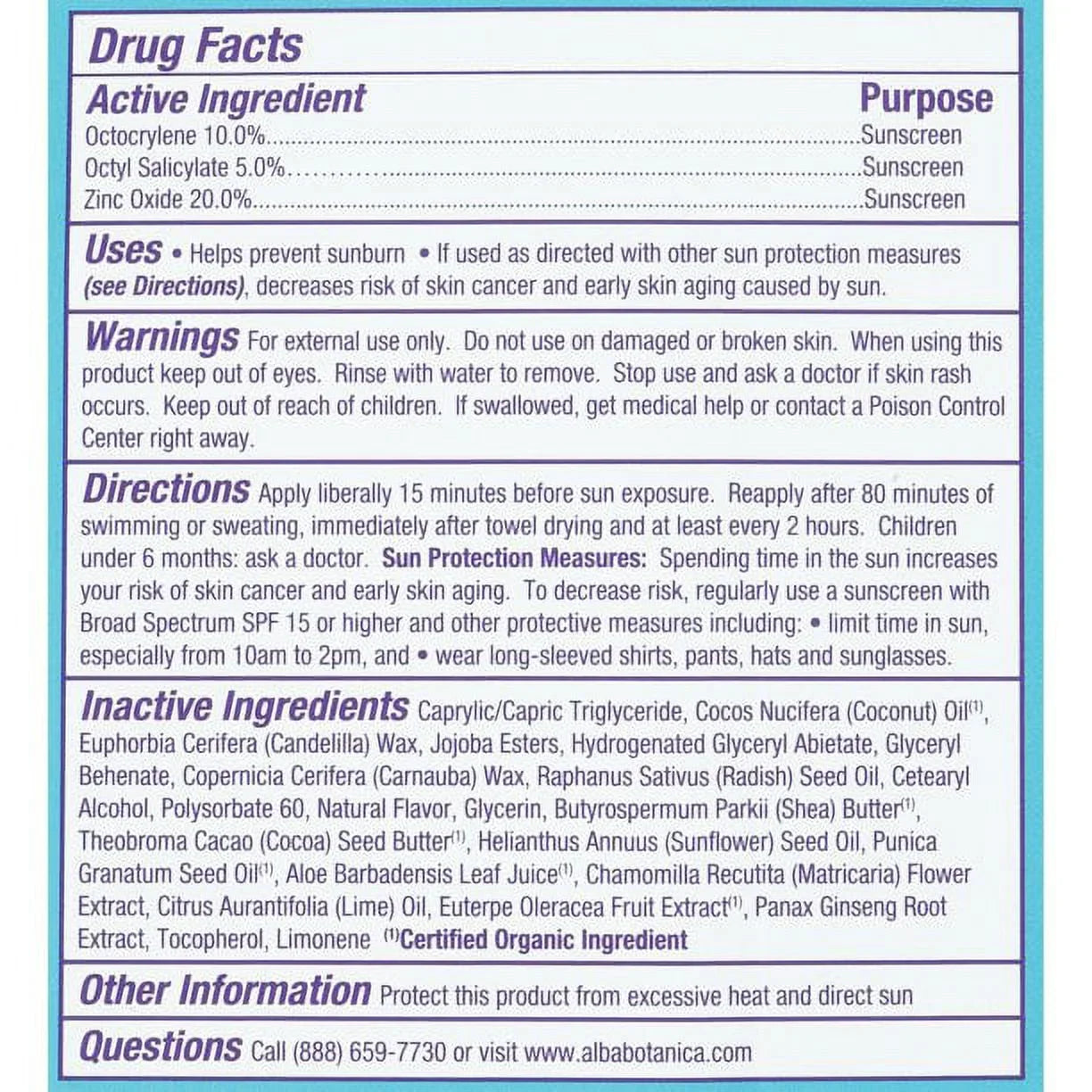 Alba Botanica Fast Fix Sun Stick  0.5 oz Pack of 4