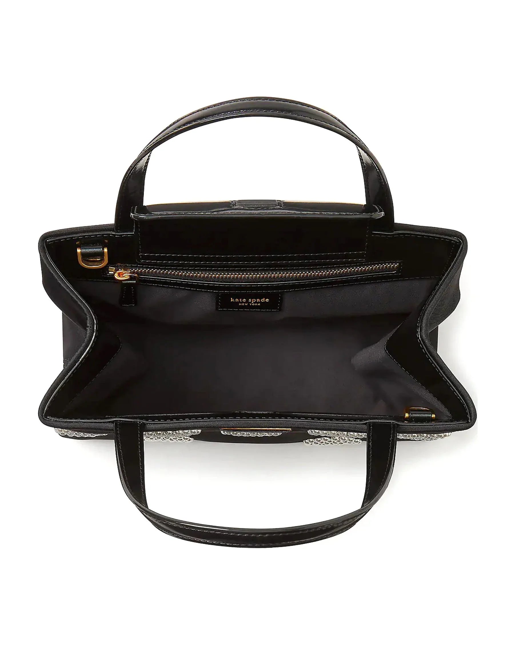 Sam Icon Pearl Embellished Nylon Small Tote