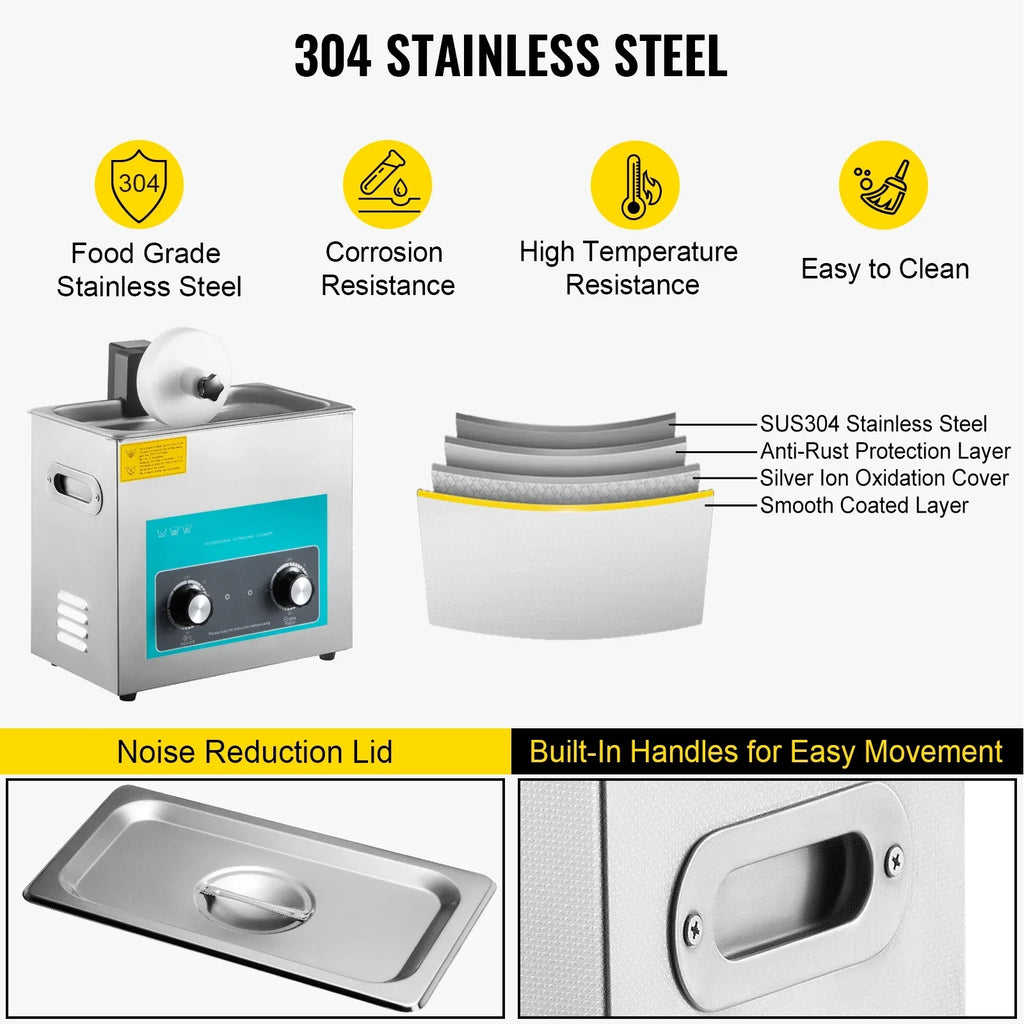 Ultrasonic Vinyl Record Cleaner Vinyl Ultrasonic Cleaning Machine 6L Knob