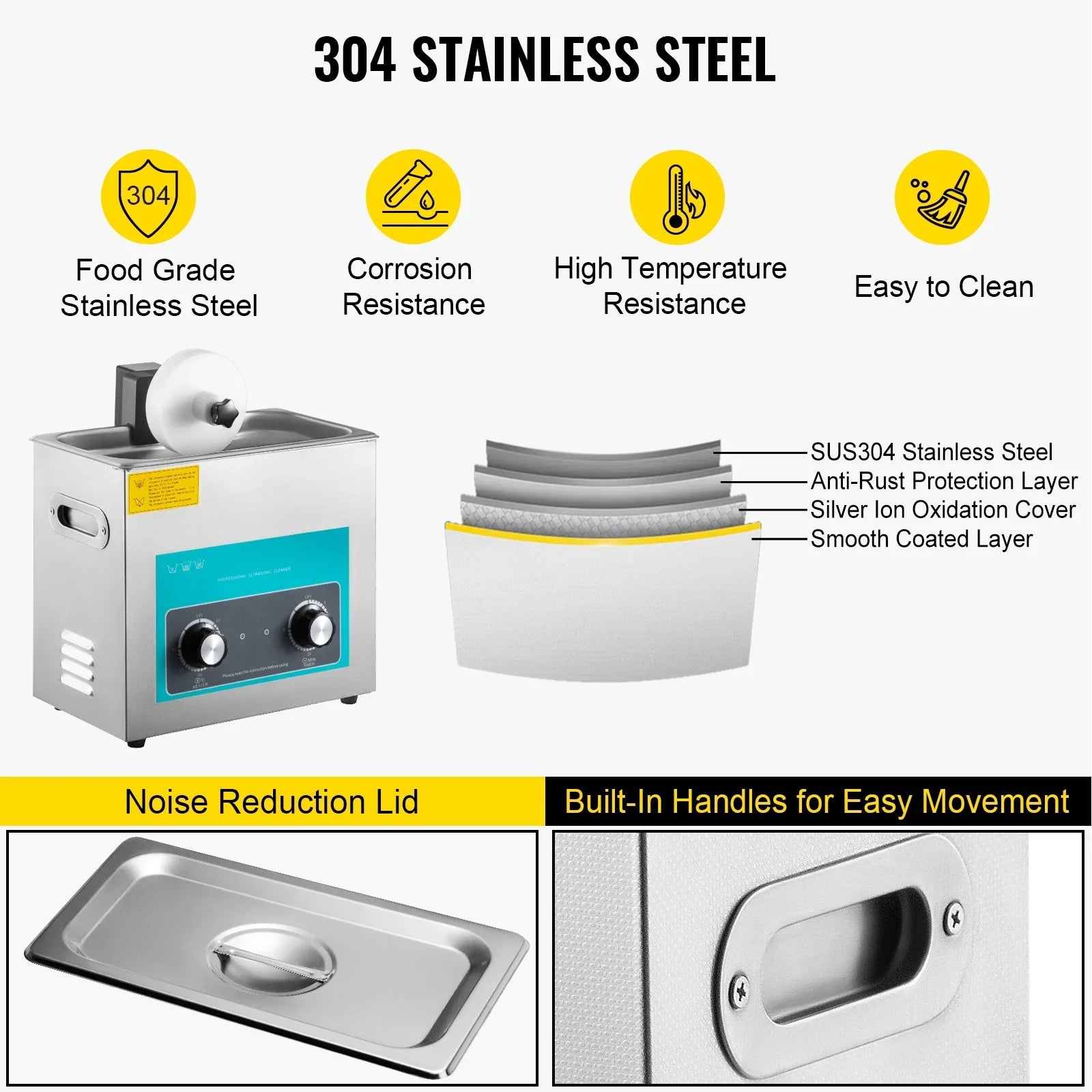 Ultrasonic Vinyl Record Cleaner Vinyl Ultrasonic Cleaning Machine 6L Knob