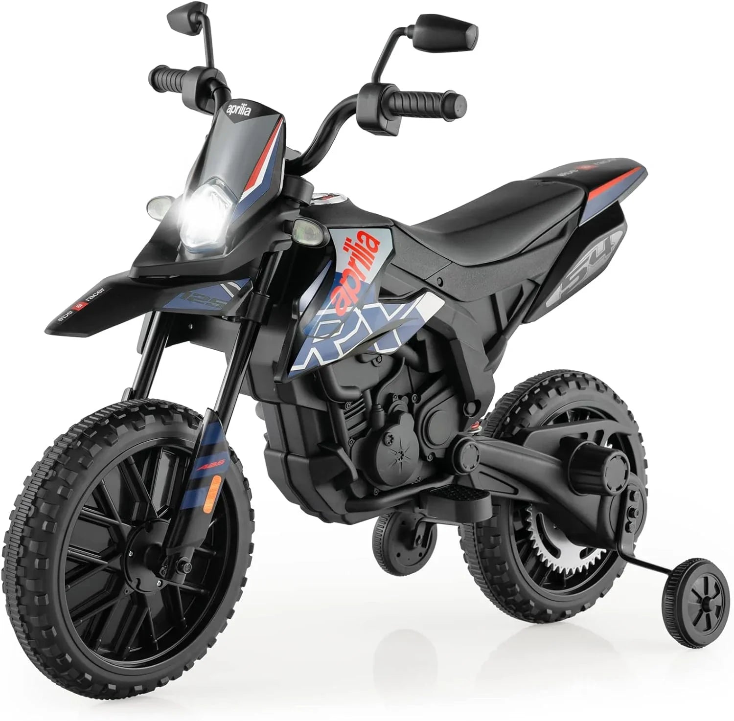 Foxhouse1 12V Electric Kids Ride-on Motorcycle with Battery Power,  Headlights - Blue Color