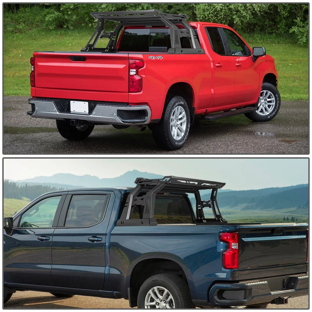 Motoring -007 For 2007 to 2018 Toyota Tundra Square Style Offroad Truck Bed Roll Bar+Cargo Box 08 09 10 11 12 13 14 15 16 17