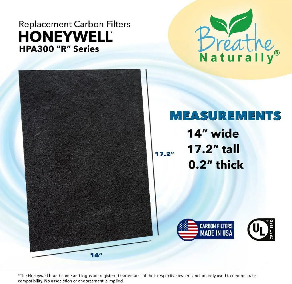 Breathe Naturally  Replacement Carbon Prefilter 4pk for Honeywell  Series Air Purifiers