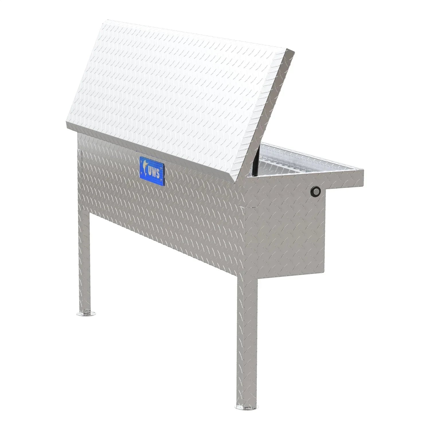 '-48- Side Mount Series Single Lid Tool Box;  48 in. x  11.25 in. x  11 in.; Low Profile; Brite Aluminum; Mounting Hardware Not Included;