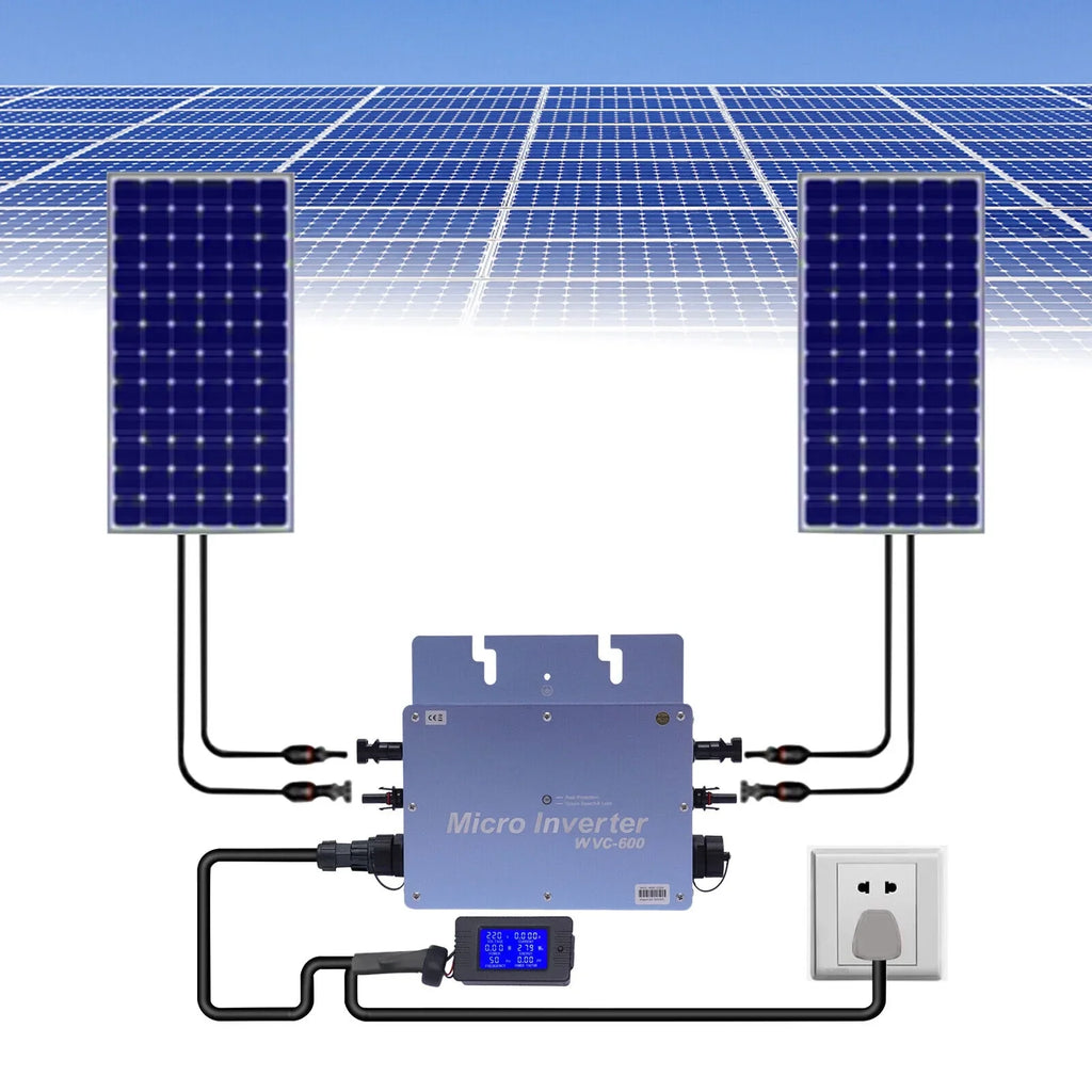 600W 110V Solar Micro Inverter Grid Tie  Pure Sine Wave  to  Waterproof