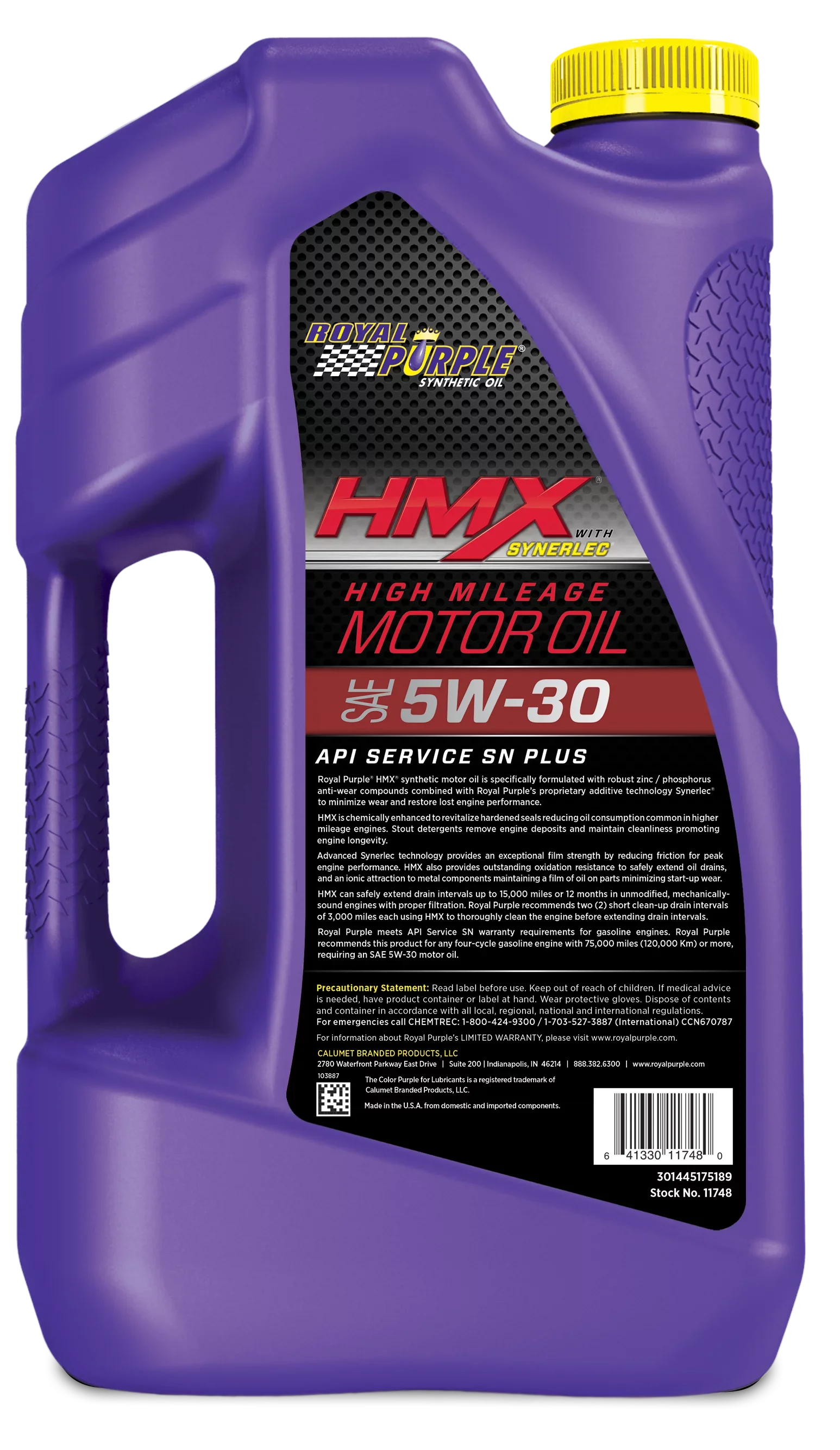 Royal Purple  5W-30 High Mileage Motor Oil, 5 Quarts