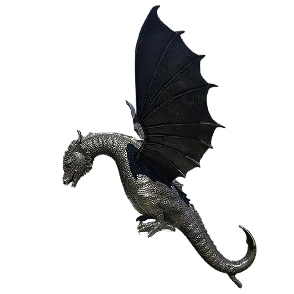 Buumin Garden Dragon Statue Fountain Dragon Ornament Resin Water Feature Sculpture for Home Garden Decoration