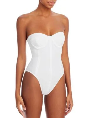 Norma Kamali Women's Corset Mio One Piece Swimsuit (, White)