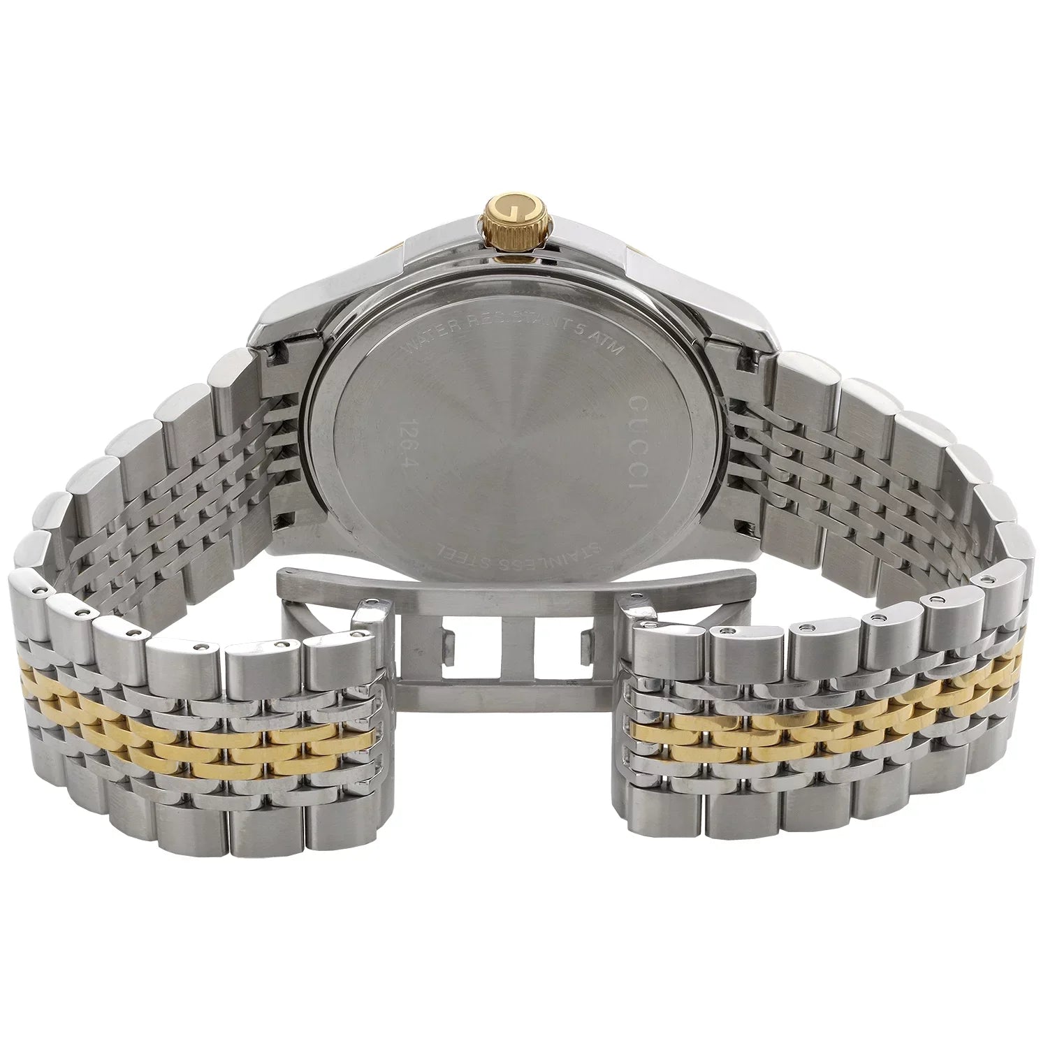 Gucci Ya126409 Diamond Watch -Timeless 38mm Two Tone Yellow . Steel  2 .