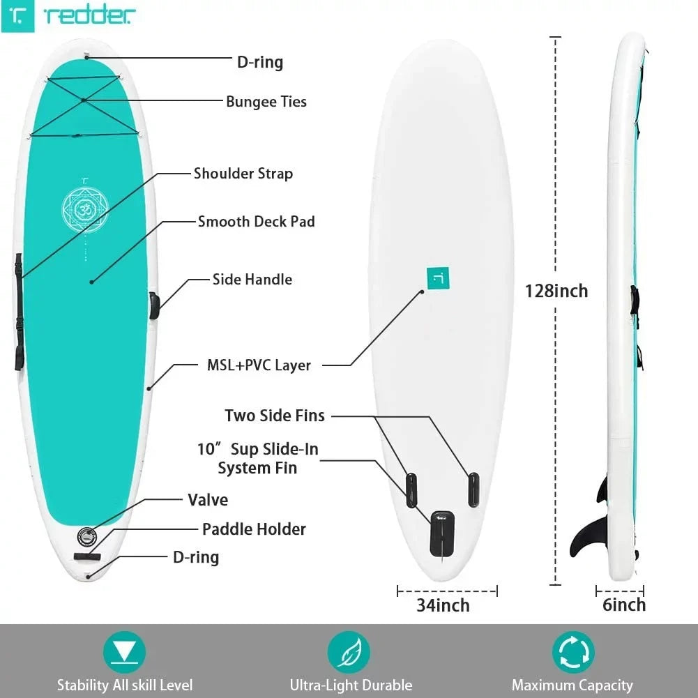 Zen Inflatable Stand Up Paddle Boards with Premium  Paddle Board Accessories, Wide Stable Design, Non-Slip Comfort Deck
