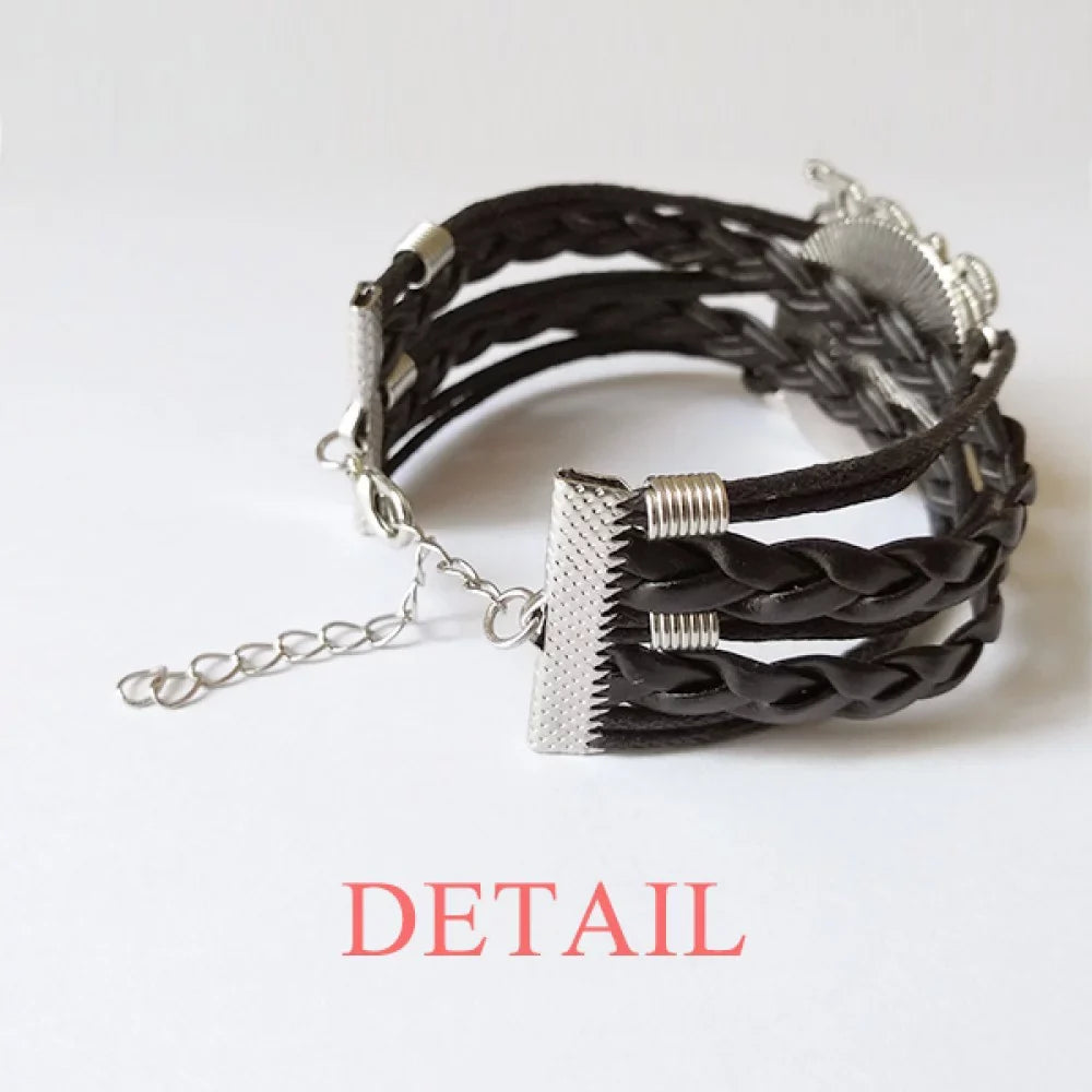 Designer Worked Hard Paint Seriously Bracelet Hand Strap Leather Rope Wristband Double Set