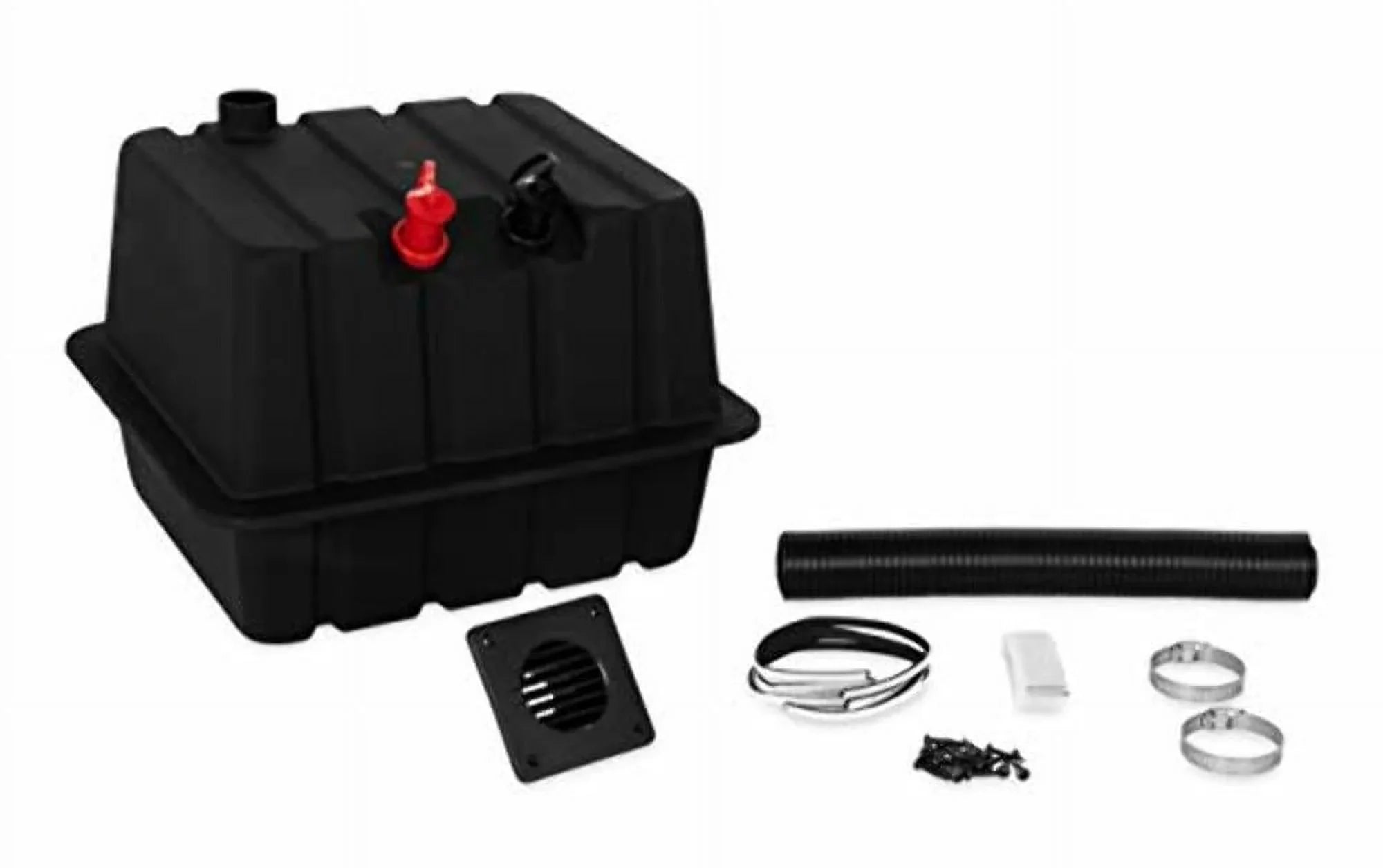 Camco Vented Camper/ Double Side-by-Side Battery Box | Stores (2) Group 24 Batteries | Compatible with 3/8-Inch Ring Terminals on Battery Cables (55370)