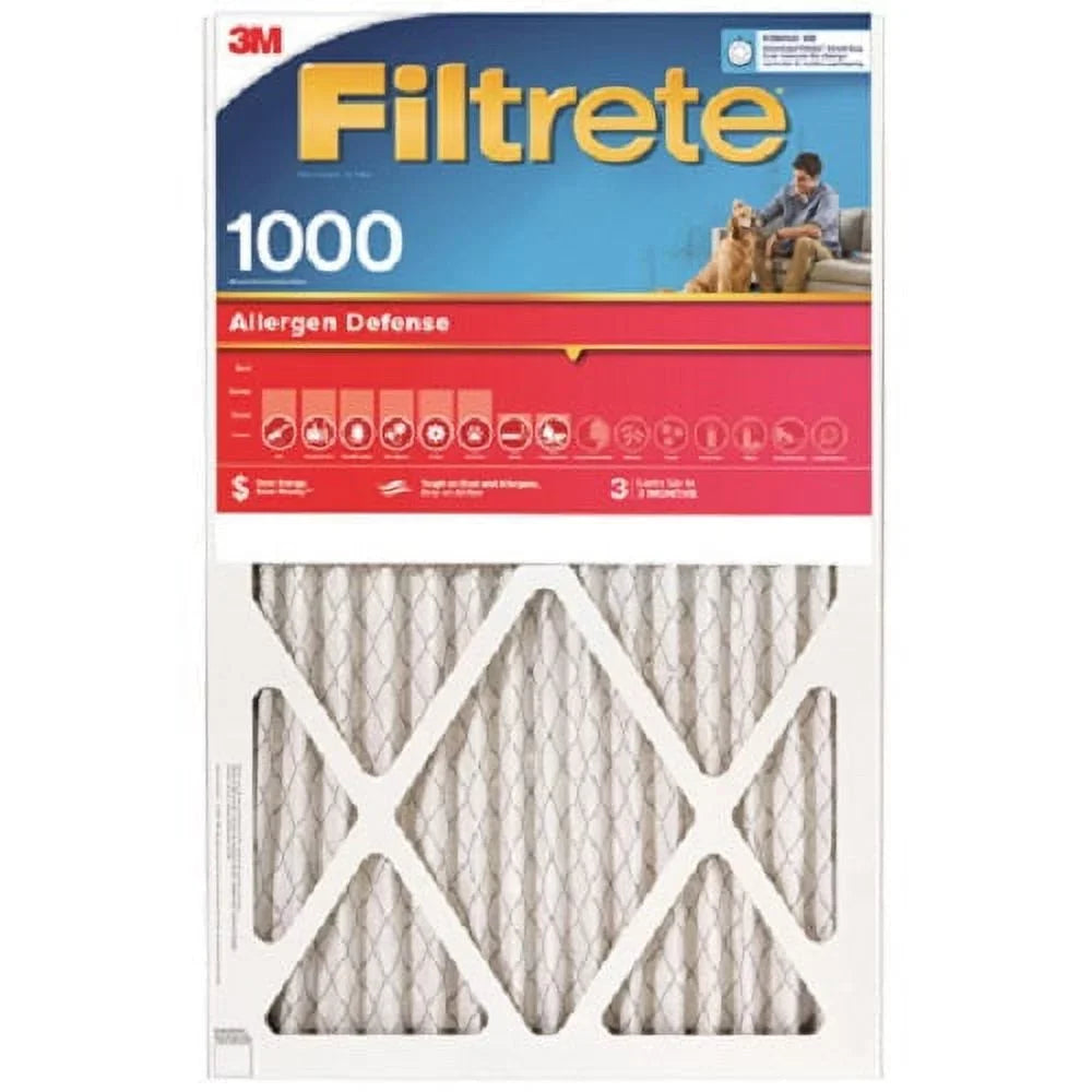 3M 9819-4 12" x 20" x 1" Red  1000 Filtrete 3 Month Disposable Pleated Air Filter - Quantity of 4