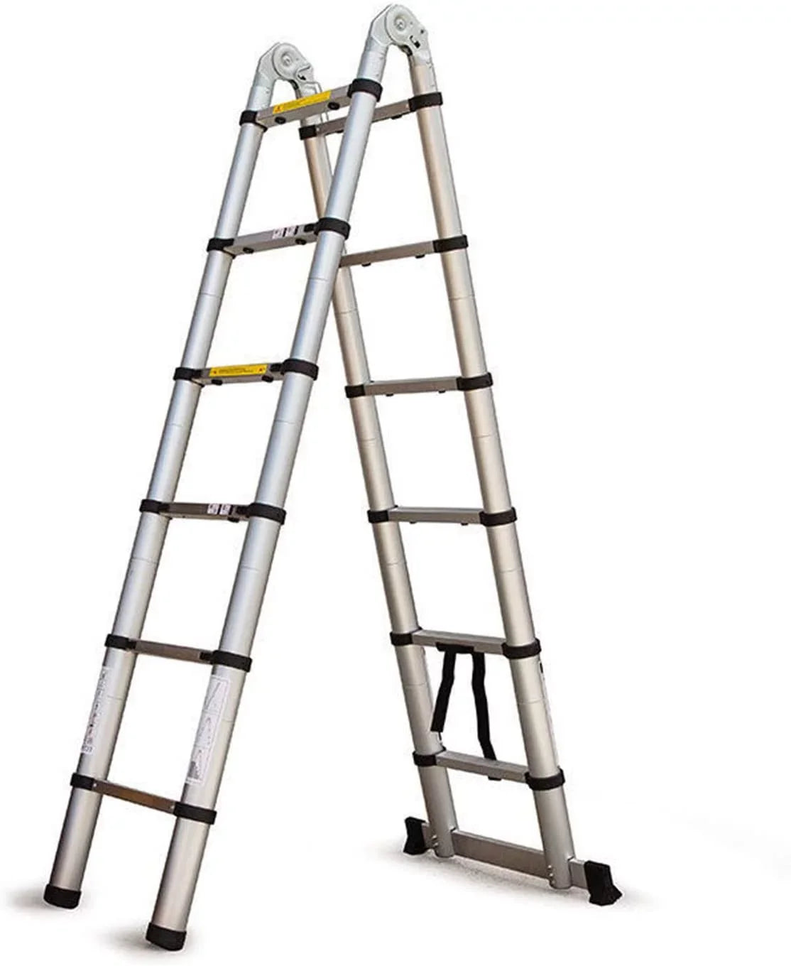 Dayplus 12.5FT/3.8M Aluminum Telescoping Extension Ladder Portable Multi-Purpose Folding -Frame Ladder