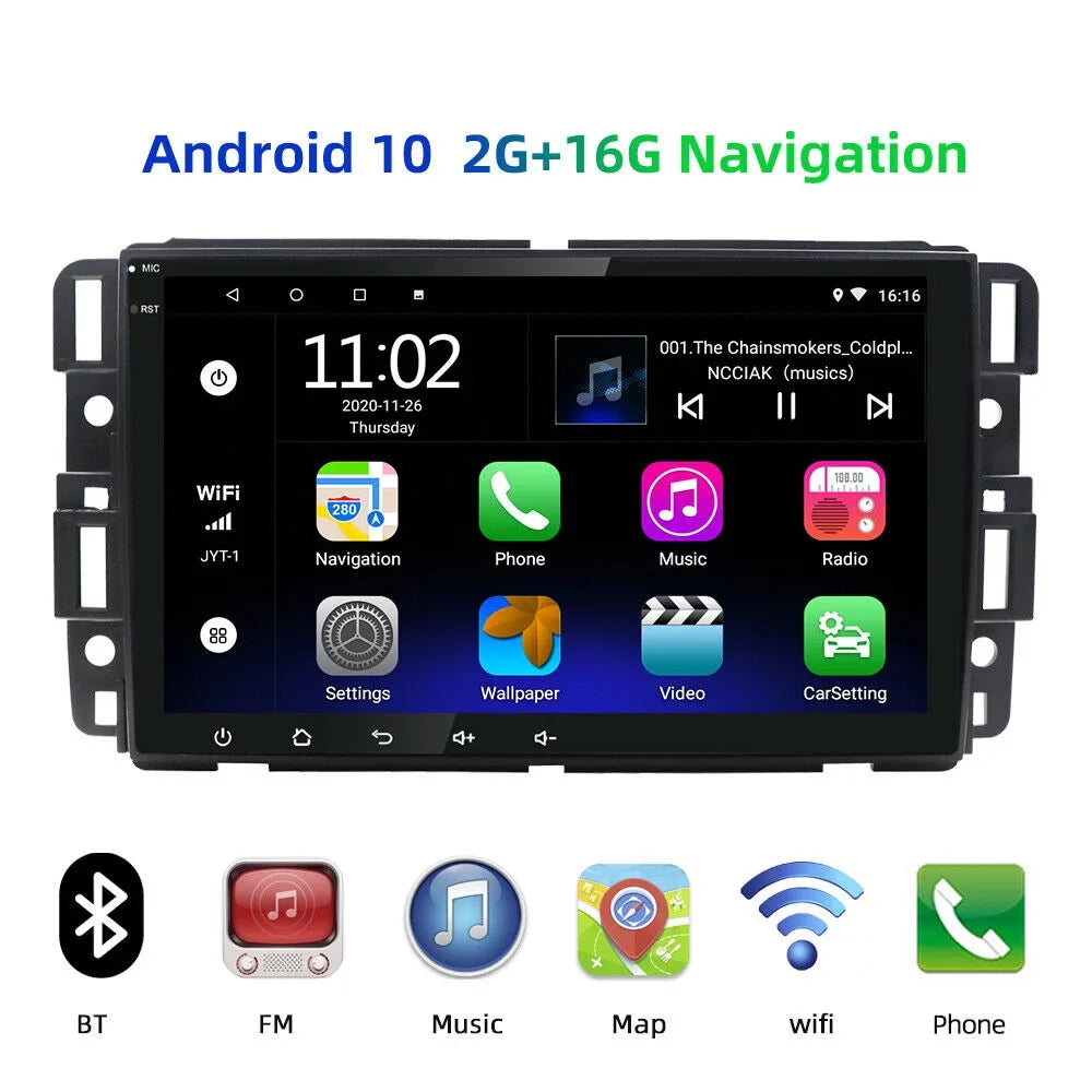 Android 10 Car Radio   Player for  Sierra Chevrolet Silverado Yukon Acadia 8" Quad Core Radio Para Carro